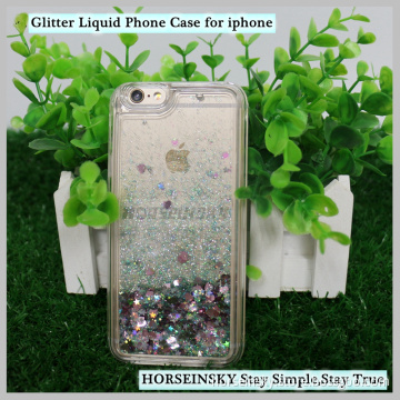 Glitter Heart Liquid Case Hard PC Back Cover for iPhone 7 7 plus